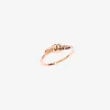 DAB9003 KNOT0 DBR9R 010 Dodo nodo ring 9k rose gold brown diamonds