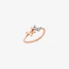 DAC2001 BFLYS DB09R 010 Dodo butterfly ring 9k rose gold white diamonds
