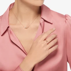 DAC3010 KNOT0 DB09R 110 Dodo nodo ring 9k rose gold white diamond