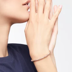 Alternative view of Bracciale granelli in oro rosa 9K