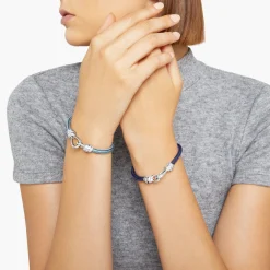 DBC2001 KNOT0 CAZAG 110 Dodo nodo bracelet closure 925 silver thick cord blue light blue cotton