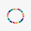 DBC2004 RONDE RN0AG 010 Dodo rondelle bracelet 925 silver rainbow recycled plastic