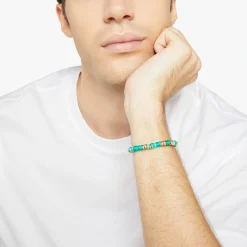 DBC2004 RONDE VERAG 120 Dodo rondelle bracelet 18k rose gold plates silver recycled plastic green