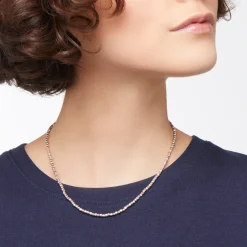 DCC0002 GRANX G9AMX 100 Dodo mini granelli necklace 9k rose gold silver steel