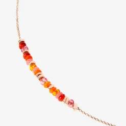 Alternative view of Collana rondelle in argento dorato oro rosa 18K e plastica riciclata