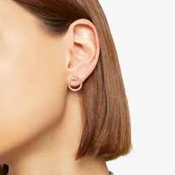 DHC2003 KNOT0 0009R 100 Dodo nodo earring 9k rose gold small model