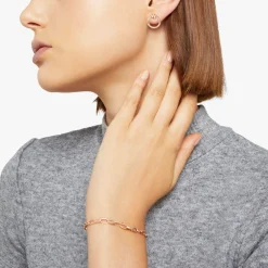 DHC2003 KNOT0 0009R 110 Dodo nodo earring 9k rose gold small model