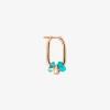 DHC2005 RONDE VERAG 010 Dodo rondelle earring 18k rose gold plated silver rondelle 18k rose gold plated silver recycled plastic green