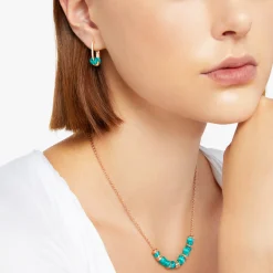 DHC2005 RONDE VERAG 110 Dodo rondelle earring 18k rose gold plated silver rondelle 18k rose gold plated silver recycled plastic green