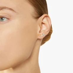 DHC2008 RBFLY DB09R 100 Dodo butterfly stud earring 9k rose gold white diamonds right earring half pair