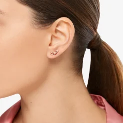 DHC3008 KNOTS 0009R 100 Dodo nodo stud earring 9k rose gold