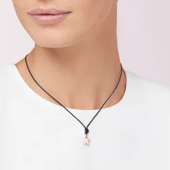 Alternative view of Ciondolo lettera "X" in oro rosa. Modello grande.