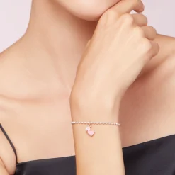 DMB5002 JUNIS ERS9R 110 Dodo junior charm 9k rose gold pink enamel