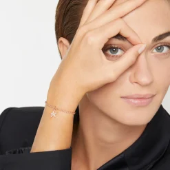 DMB5003 STARS DBR9R 130 Dodo precious star charm 9k rose gold brown diamonds