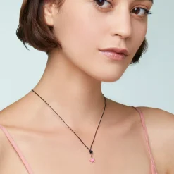 DMB6002 STARS RSF9R 100 Dodo star charm 9k rose gold pink enamel