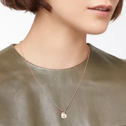 DMB7037 HEARL DBK9R 110 Dodo precious heart charm 9k rose gold treated black diamonds