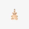 DMB7049 TBEAR DBX9R 010 Dodo precious teddybear charm 9k rose gold treated black diamonds brown diamonds black enamel red enamel