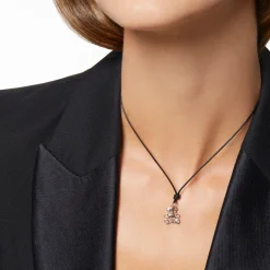 DMB7049 TBEAR DBX9R 100 Dodo precious teddybear charm 9k rose gold treated black diamonds brown diamonds black enamel red enamel