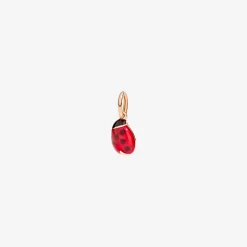 DMB9009 LADYS ERO9R 020 Dodo ladybird charm 9k rose gold red enamel