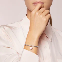 DMB9026 FLOWS EBI9R 110 Dodo cherry blossom charm 9k rose gold white enamel