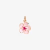 DMB9026 FLOWS ERO9R 010 Dodo cherry blossom charm 9k rose gold pink enamel