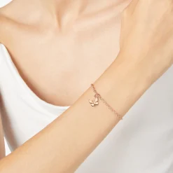 DMC2003 BFLYS 0009R 100 Dodo butterfly charm 9k rose gold black cord included