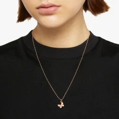 DMC2003 BFLYS 0009R 110 Dodo butterfly charm 9k rose gold black cord included