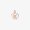 DMC2008 ZODGE 0009A 010 Dodo gemini charm silver 9k rose gold