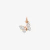 DMC2016 BFLYS DB09R 010 Dodo butterfly charm 9k rose gold 17 white diamonds black cord included
