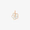 DMC3004 FLOWS EPB9R 010 Dodo flower charm rose gold mother of pearl enamel