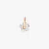 DMC3006 FLOWS DB09R 010 Dodo flower charm rose gold white diamonds