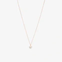 DMC3006 FLOWS DB09R 020 Dodo flower charm rose gold white diamonds