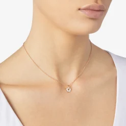 DMC3006 FLOWS DB09R 100 Dodo flower charm rose gold white diamonds