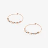 DOC1000 GRANX 0009A 020 Dodo mini granelli hoop earrings 9k rose gold silver