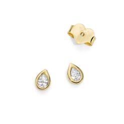 Orecchini con diamante a goccia