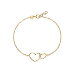 Bracciale a catena con cuori intrecciati