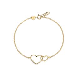 Bracciale a catena con cuori intrecciati