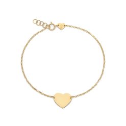 Bracciale a catena con cuore a lastra