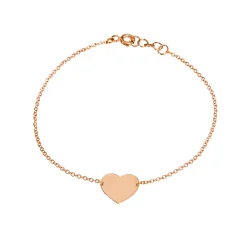 Bracciale a catena con cuore a lastra