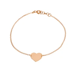 Bracciale a catena con cuore a lastra