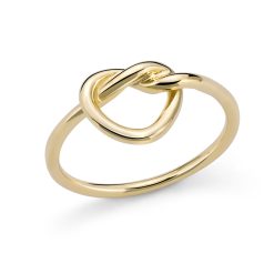 Anello con cuore a nodo