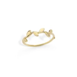 Anello Flora con foglie lastra
