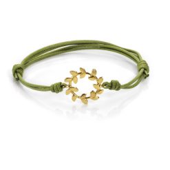 Bracciale cordino Flora con foglie