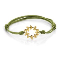 Bracciale cordino Flora con foglie