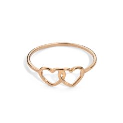 Anello con piccoli cuori intrecciati