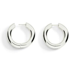 Alternative view of Orecchini hoop argento, coppia