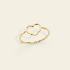 Alternative view of Anello cuore piccolo a filo in oro Marco Gerbella in oro 18 kt