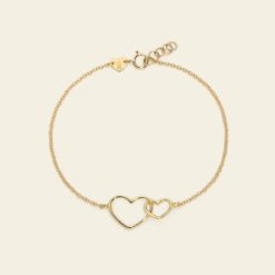 Bracciale a catena con cuori intrecciati Marco Gerbella in oro 18 kt - immagine 3