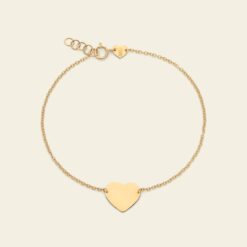 Alternative view of Bracciale a catena con cuore a lastra Marco Gerbella in oro 18 kt