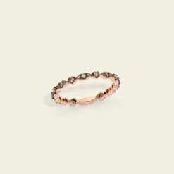 Alternative view of Anello eternelle con diamanti brown Marco Gerbella in oro 18 kt